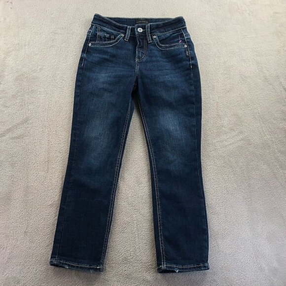 Silver Jeans Women's Suki Capri Jeans Size 26 Blue Denim Cropped Casual Y2K - Picture 12 of 14
